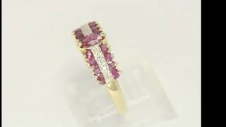 .70CT Diamond Ruby Ring Yellow Gold 2.5GM Size 9 1/2 - 29913