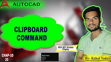 20 CLIPBOARD COMMAND  |AUTOCAD|HINDI|