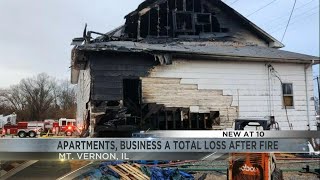 Apartments, business a total loss after fire in Mt. Vernon