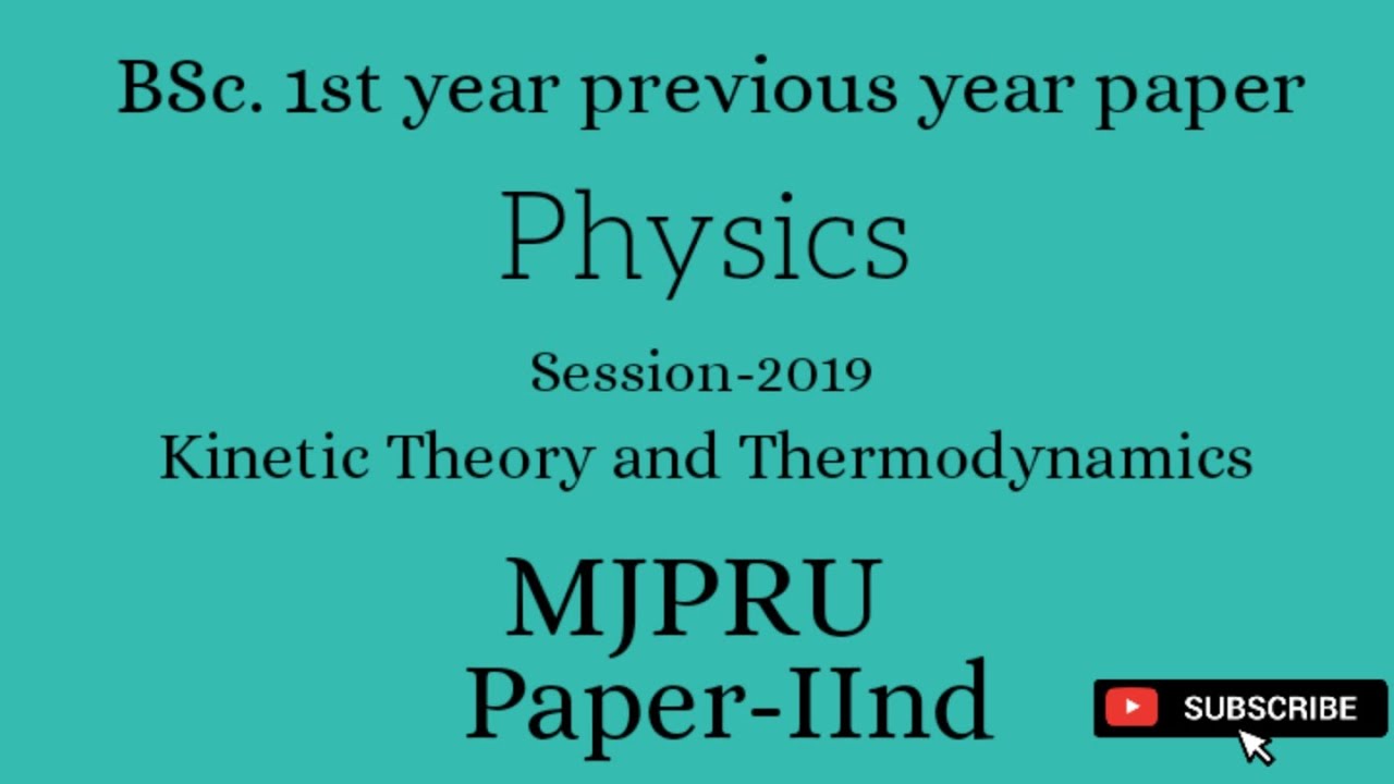 Bsc 1st year physics paper 2nd question paper-MJPRU