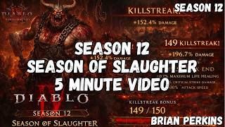 Season 12 Summary - 5 Minute Video