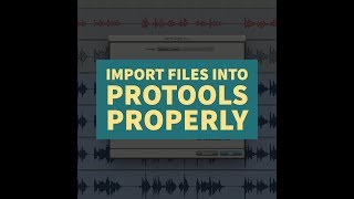 Import and export files on a ProTools session