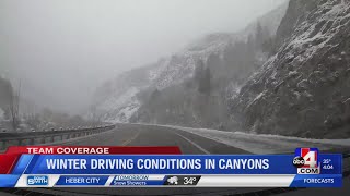 Winter Driving Conditions in Canyons