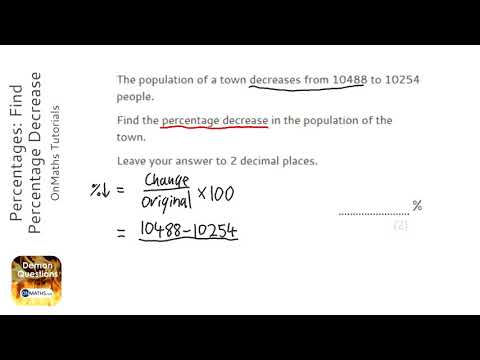 Percentages: Find Percentage Decrease (Grade 3) - OnMaths GCSE Maths Revision