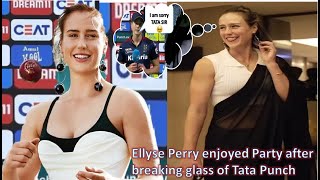 Ellyse Perry broke window glass of Tata Punch | ellyse perry in saree | WPL 2024 | Smriti Mandhana