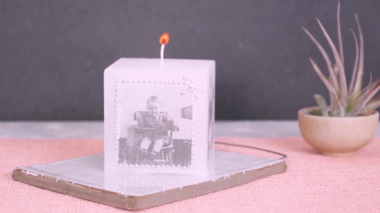 DIY instructions Transfer photos to candles with Marabu Photo Transfer