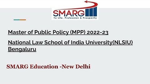 #NLSIU #MPP  2022-24 Admission Notification