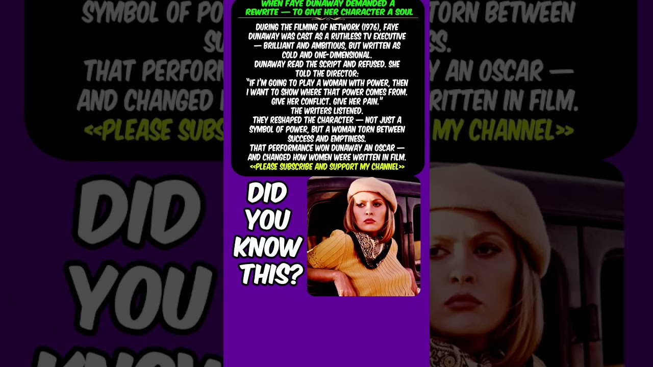 When Faye Dunaway Demanded a Rewrite — To Give Her Character a Soul 