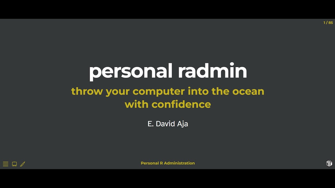 R-Ladies Gaborone & R-Ladies RTP (English) - Personal R Administration