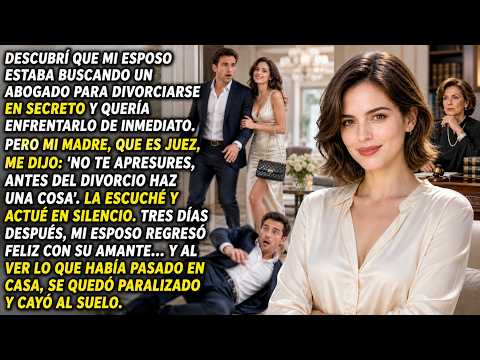 Mi esposo quería divorciarse en secreto… mi madre juez me dijo qué hacer y él terminó en el suelo.