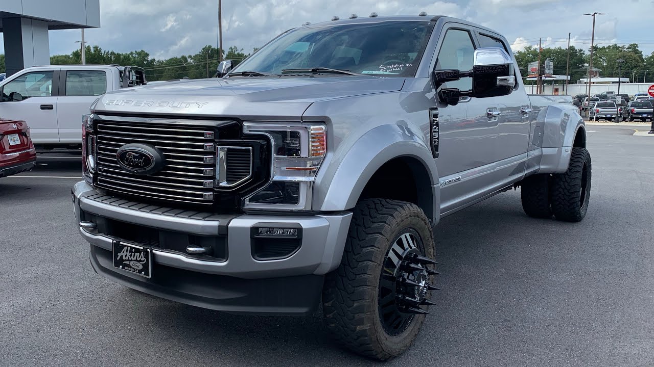 2020 Ford F450 Platinum Custom Leveled on 35s - YouTube