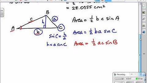 TA #2A Finding the Area of a SAS Oblique Triangle