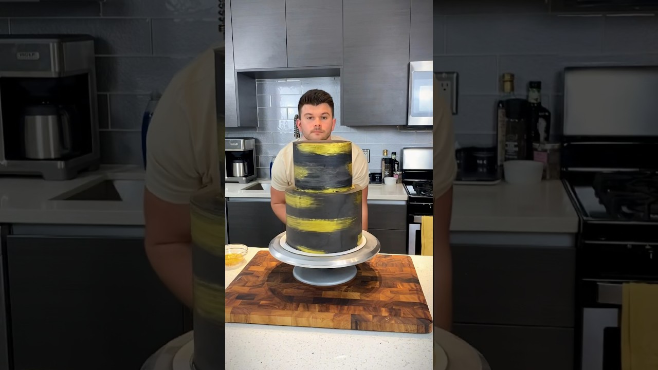 Black buttercream cake