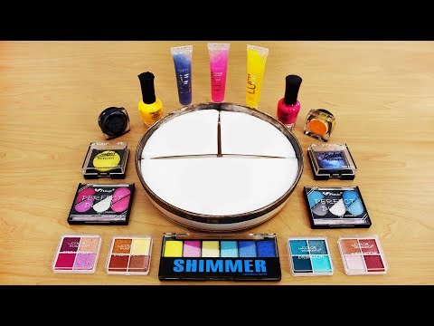 mixing-makeup-eyeshadow-into-slime!-blue-vs-red-vs-yellow-special-series-satisfying-slime-video