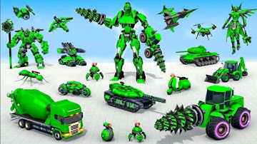 US Gangster Steal Robot Car - Transformer Robot Theft Game - Android iOS Gameplay