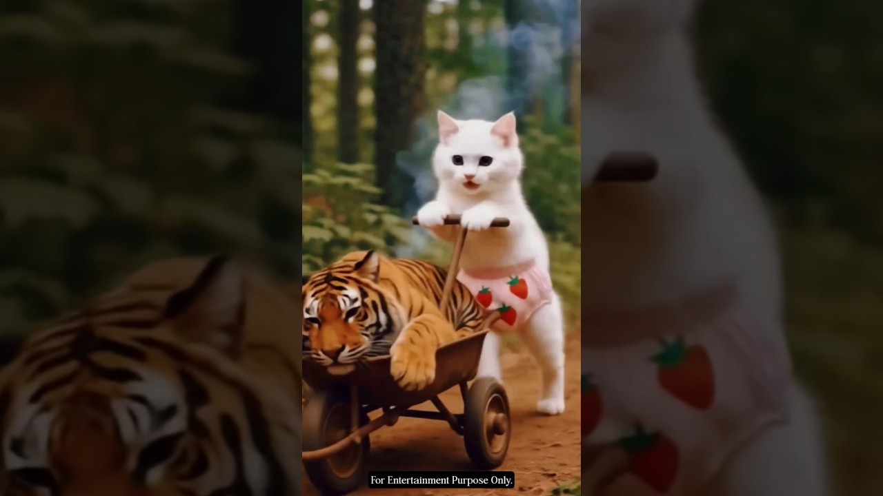 Kittu Traps a Tiger and Gets His Dad Arrested 🐯🚔 | AI Cat Cartoon 