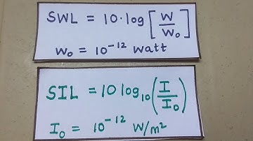 Difference between Sound power level (SWL) and Sound intensity level (SIL) explained