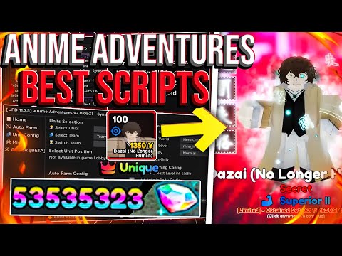 [🕵UPDATE 17.5] ROBLOX Anime Adventures Script Hack: FASTEST Auto Farm, Dazai Evo MAX *PASTEBIN 2023*