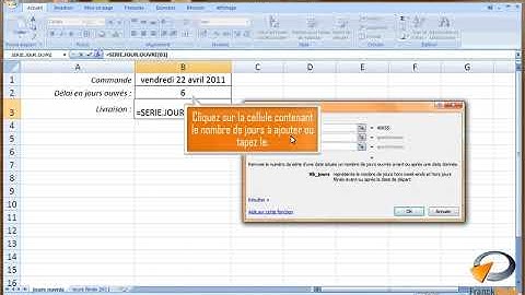 La fonction SERIE JOURS OUVRES dans Excel   Formation Excel Marseille