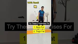 2 Simple Exercises For Burn Belly + Thigh Fat Fast ✅? shorts bellyfat weightloss exercise
