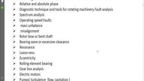 fault analysis part I (vibration analysis tools & dynamic balancing)