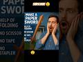 Make a paper sword {HOW TO MAKE A PAPER SWORD ⚔️}#viralshorts #aryanartsandcrafts108 #diy #origami.