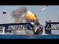 Today, September 8th! The Crimean Bridge Collapsed After Ukraine Ambushed Russian Troops Crossing It