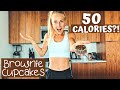 50 CALORIE BROWNIE CUPCAKES!!! HEALTHY & EASY DESSERT. High protein low calorie snack. Treat for Abs