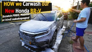 How we CARWASH our New 2023 HONDA BRV   Scratch FREE, Mabilis at hindi Nakakapagod