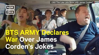 BTS ARMY Declares War on James Corden Over UN Visit Jokes