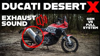 HP CORSE VS OEM DESERT X SOUND comparison Ducati Desert X