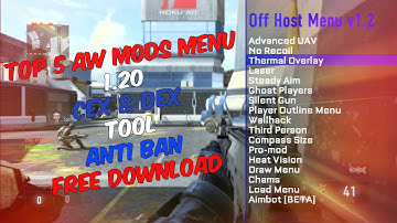 ★ [AW/1.20] TOP 5 MODS MENU (CEX/DEX) + EBOOT ANTI BAN + TOOL (Download)★