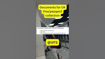 Documents required for Passport or UK Visa collection at VFS #uk #vfsglobal #visa #ukvisa #shorts