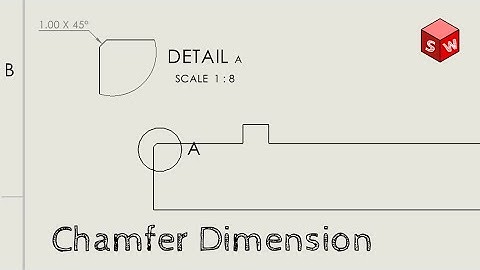 Solidworks Tutorial | How to Create a Chamfer Dimension in Solidworks CAD Drawings