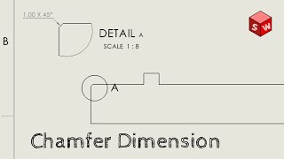 Solidworks Tutorial | How to Create a Chamfer Dimension in Solidworks CAD Drawings