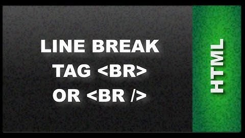 HTML Web Design Tutorials - HTML Line Break Tag Lesson 5