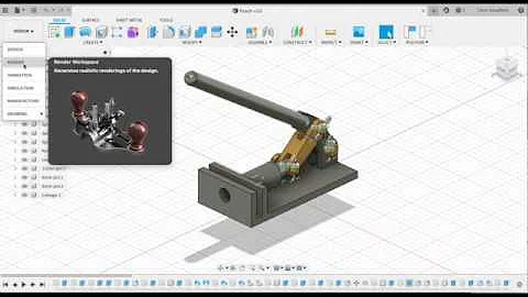 10. FUSION 360 - Creating mechanical models - Assembly and Rendering