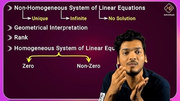 Introduction to Homogeneous System of Linear Equations