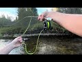 First person fly fishing view