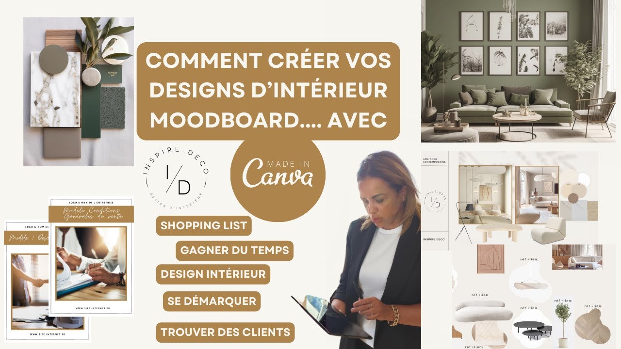 Comment créer des moodboard, portfolio modèles de décoration, design
