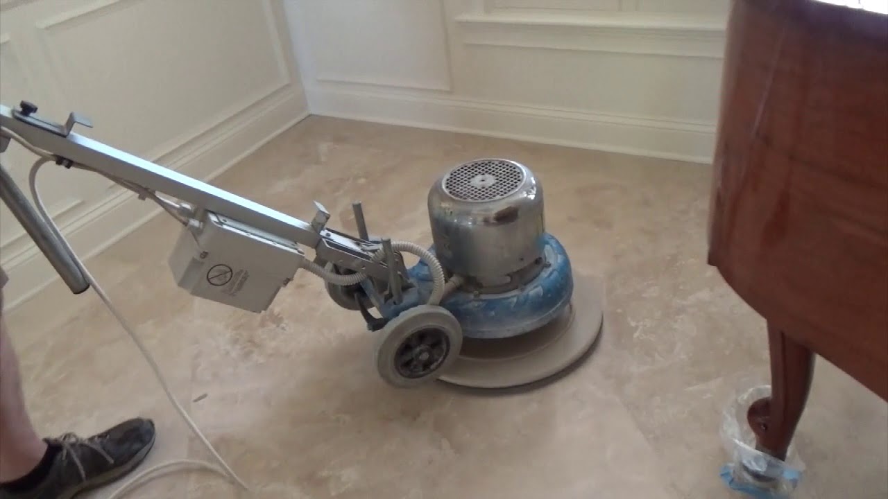 Marble Polishing with 20" Pad YouTube