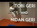 Nidan geri and mae tobi geri  karate jump kick and double jump kick  team ki