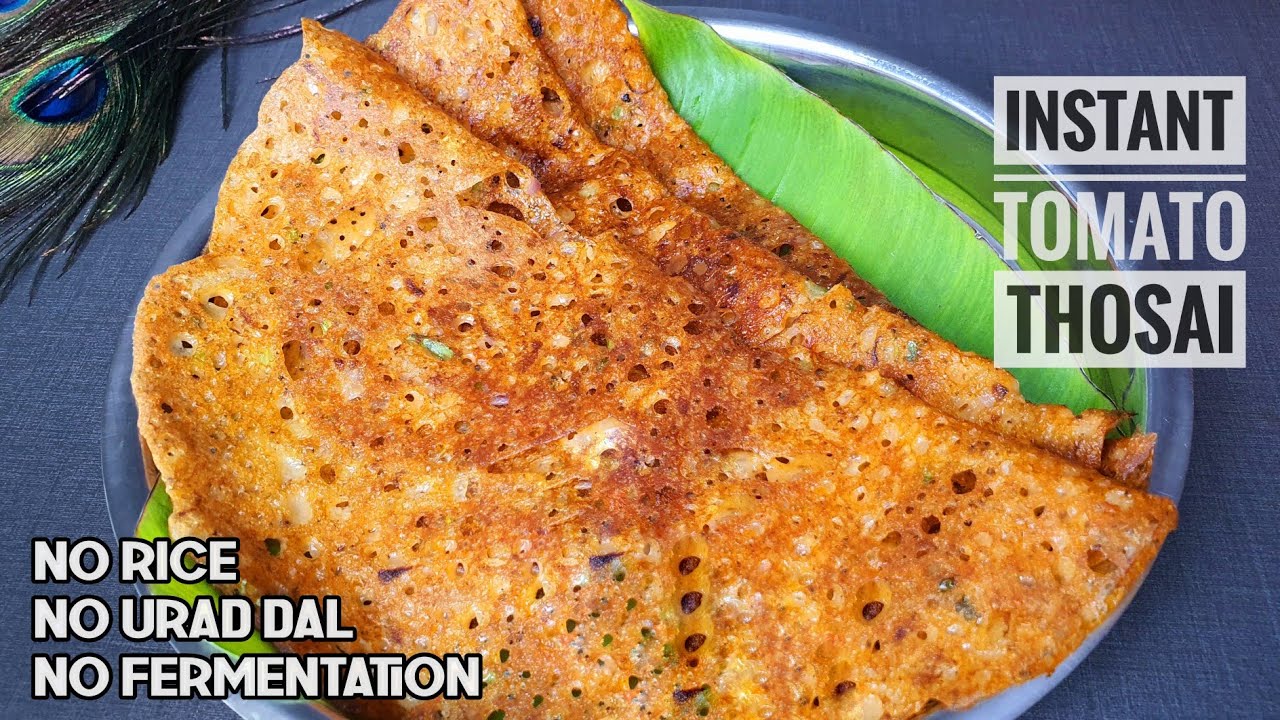 Instant 15mins Thosai /Dosa Recipe NO RICE, NO URAD DAL, NO