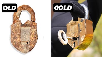 Vintage Rusty Door Lock with Missing Key Restoration - How to restore a Door Lock