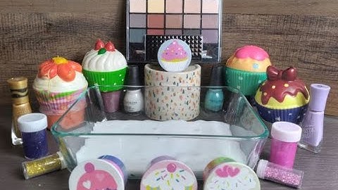 Slime, Glitter and Makeup into GLOSSY Slime ! Satisfying Slime Video #109