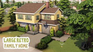 Large Retro Home for 6 Sims ✌ || The Sims 4: Speed Build