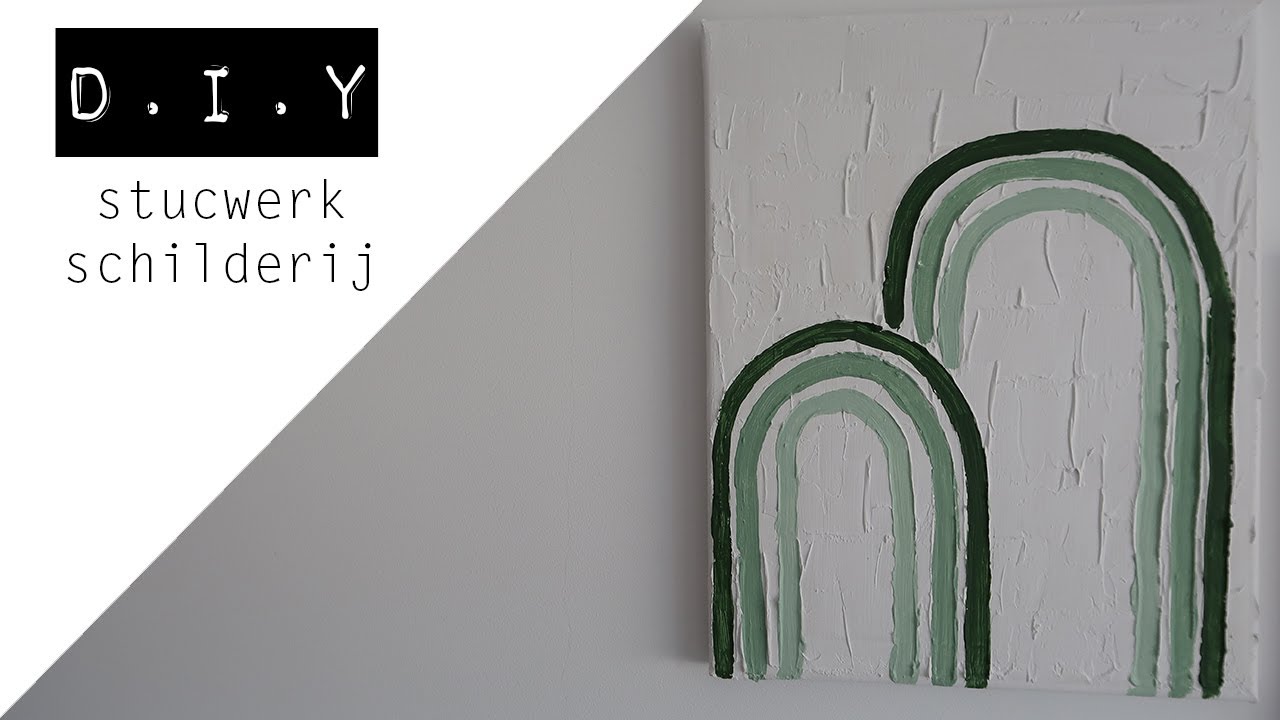 Diy || Stucwerk-Look Schilderij - Youtube