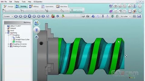 GO2cam - Turning - Machining of Screw