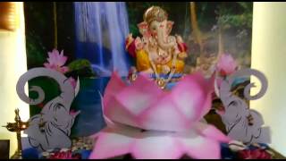 My home ganpati decoration rotating lotus...