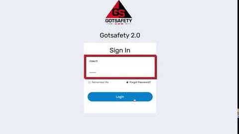 LOGGING IN // DESKTOP Employee version of GotSafety 2.0
